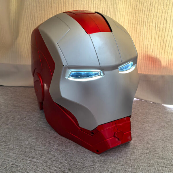 a3a2a531b762c03e In Stock Avengers Iron Man Helmet Adult Child Model Cosplay 1:1 Light Led Mask Action Figure Toys Children Gift