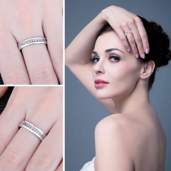 a3abb1c0442bc9eb JewelryPalace Solid Sterling Sier Wedding Engagement for Woman AAAAA CZ Simulated Diamond Band Ring Jewelry