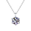 HOYON s Sterling Sier 2 Carat Moissanite Diamond Pendant Women's Fashion Minimalist Collar Necklace Jewelry Gift