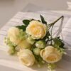 a3c266760d9920cb 30cm Rose Pink Silk Bouquet Peony 5 Big Head 4 Small Bud Bride Wedding Home Decoration Artificial Flower