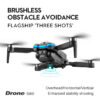 a3c4f7b0211a2688 Professional S8S RC Drone Brushless 8K Three ESC Camera Optical Flow 360° Obstacle Avoidance Headless Mode Foldable Quadcopter