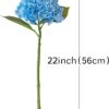 a3c85ea2f62f1792 3PCS 22 inch Realistic Artificial Hydrangea Large Real Touch Flowers Artificial Flowers Dry Flowers Outdoor Wedding Christmas Office Family Party Living Room Table Decoration (Blue)