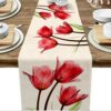 a3d78eb0a3d7efdf Tulip Linen Rustic Farmhouse Style Runner 13X70 Inch,Kitchen Dining Table Decoration for Indoor Outdoor Home