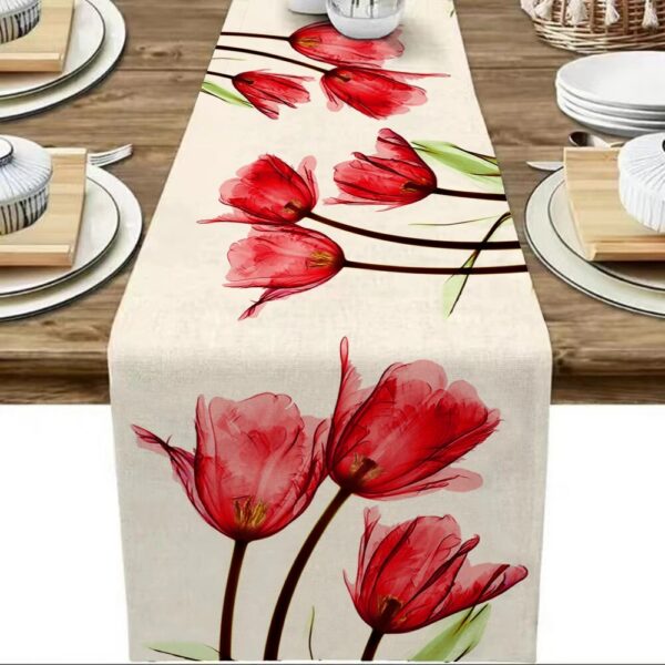 a3d78eb0a3d7efdf Tulip Linen Rustic Farmhouse Style Runner 13X70 Inch,Kitchen Dining Table Decoration for Indoor Outdoor Home