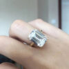 a3d903b7e3493e11 SpringLady Sterling Sier 8*10mm Emerald Cut Four-claw White High Carbon Diamond Ring Women's Fine Jewelry Accessories