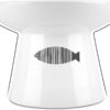 a3dc78150420a2fa Yangbaga Cat Raised Food/Water Bowl for Elder Big Cats, Non-Skid 4.8x6.4in Premium Ceramic Cat Bowls with Stand, Sturdy and Anti-Fall… (White)