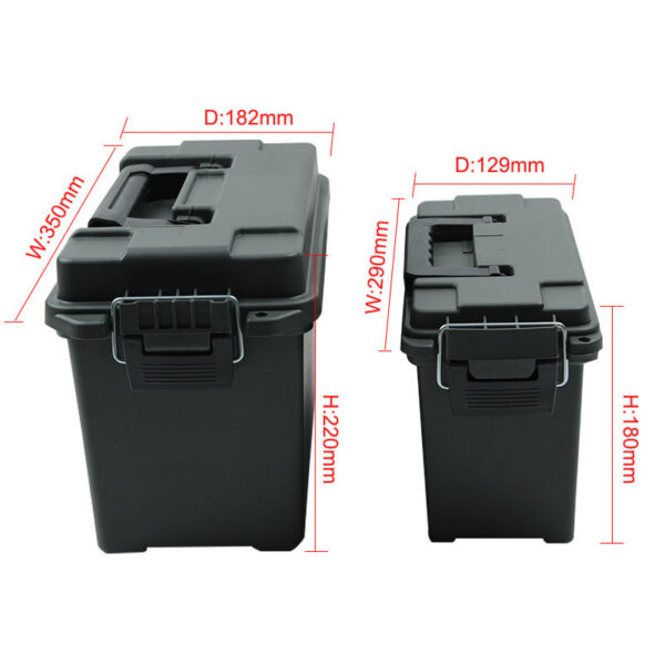 a4137f83d6b12209 Plastic Weapons Safe Can Lightweight High Strength Ammo Accessory Crate Storage Case Bullet Safety Box