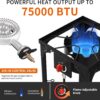SKOK High Pressure 1/2/3 Burners Propane Camping Stove, Propane Burners for Outdoor Cooking