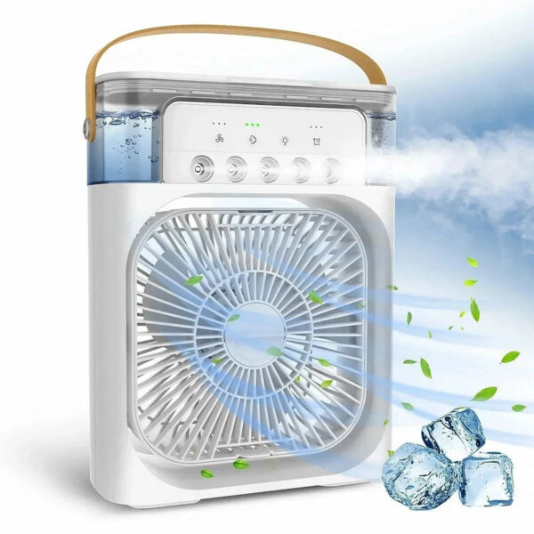 Portable Conditioners USB Electric Fan LED Night Light Water Mist Fun 3 In 1 Air Cooler Humidifie For Home