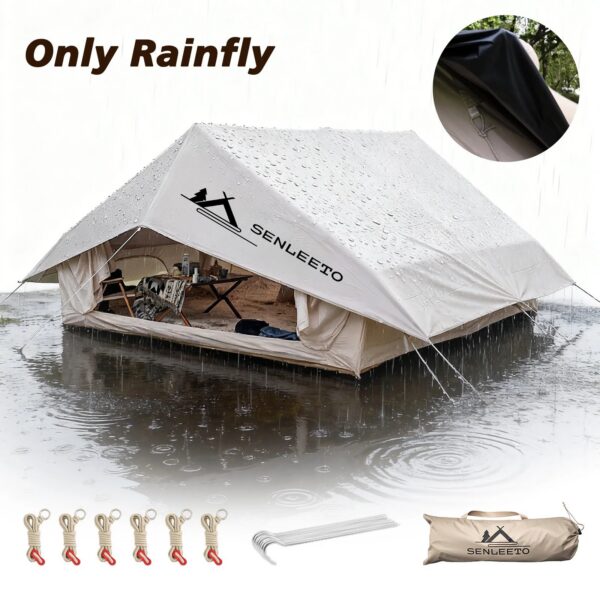 10‘ x 13’ Rainfly Fits for 6-8 People, Waterproof and Ultralight Survival Tent Shelter Awning Sunshade Cloth,Easy Set-Up Camping