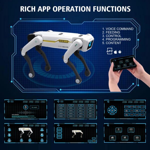 a44309f92a4c73e4 Intelligent AI RC Robot Dog Voice Dialogue APP Remote Control Programming Singing Dancing Machine Dog Kids Toys