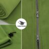 Fleece Sleeping Bag Liner, 75" Long Zipper Microfiber Fleece Travel Single Sleeping Bag Camping Blanket, Indoor Outdoor Blanket for Adults & Children