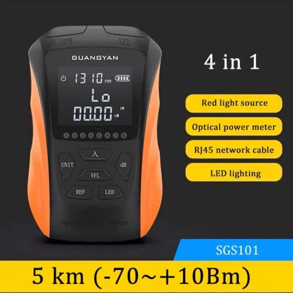 FTTH Tool Fiber Optic OPM Optical Power Meter Visual Fault Locator VFL 5/15km RJ45 Tester Cable Tracker Mini Red Fiber Pen