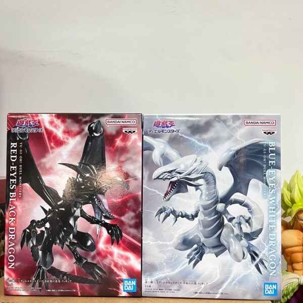 a44a06dcdb840e85 Original BANPRESTO Yu-Gi-Oh! Duel Monsters Blue-Eyes White Dragon Anime Figure Action PVC Red-Eyes Black Dragon Toys Model
