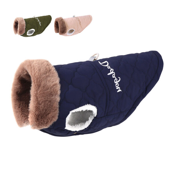 a45581c89f7d61f0 Waterproof Winter Jacket Clothes Super Warm Small Dogs Clothing With Fur Collar Cotton Pet Outfits French Bulldog Coat Vest