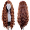 a4632722f427fd72 Front Wigs for Black Women Natural Hairline Synthetic Lace Long Brown Wig Pre Plucked Baby Hair Cosplay