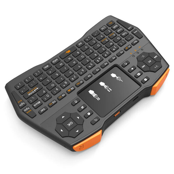 a467a714e751171e i8 Plus No Backlit 2.4GHz Mini Wireless Keyboard With Touchpad English Russian Air Mouse Remote Control For Android TV Box PC