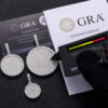 20/30/40mm Round D Color VVS Moissanite Pendant Sterling Sier Necklaces Iced Out Shining Passed Diamond Test Wholesale