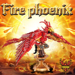 a49036176415bcae New Magic Movie Fire Phoenix Chinese Fly Divine Beast Building Blocks Bricks Mythical Animal Bird Model Assembled Toy Kid Gifts