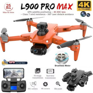a4a9541cbf188f97 L900 Pro MAX GPS 4K Professional HD Dual Camera 5G Wifi 360° Obstacle Avoidance Brushless Foldable Quadcopter RC Drone Toy