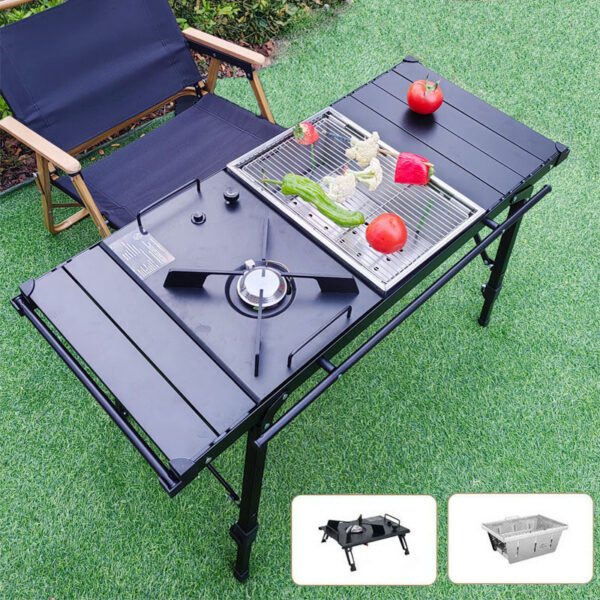 a4b1d30f1af7bf34 Lohascamping Portable IGT Burner High power Camping Stove Table Butane flat Folding Gas Furnace igt table