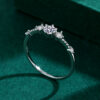 a4b51d98b10fa761 NEW Classic Couple Rings For Women Four-Prong Diamond Zircon S Sterling Sier Wedding Engagement Gift Female Jewelry