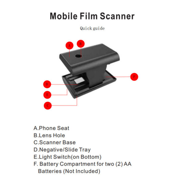 a4ba4deb4e467628 Mobile Film Slide for 35mm/135mm Negatives and Slides with LED Backlight Free APP Foldable Novelty Scanner Fun Toys