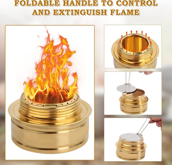 a4bc6f6eeb7dcdbe 2 Pack Mini Alcohol Stoves, Ultralight Portable Spirit Burner Furnace, Camp Stove with Aluminum Stand, Grey Alcohol Fuel Stove for Outdoor Backpacking Hiking Camping Survival Picnic Cooking