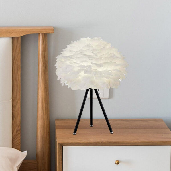 Nordic Feather Lamp Shade Boho Ceig Chandelier Lampshade Pendant Light Cover for Wedding Nursery Kitchen Decoration