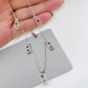 a4c80057c23761cc 100% sier 2022 new full sliding diamond women's necklace pure hand welding awesome craftsmanship. wedding gift