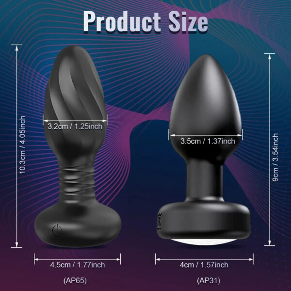 a4cb339e8b7ceda5 APP Control Rotation Vibrating Butt Men Women Wiggle Vibrator Gay Anal Plug with LED Adult Sex Toy for Couples