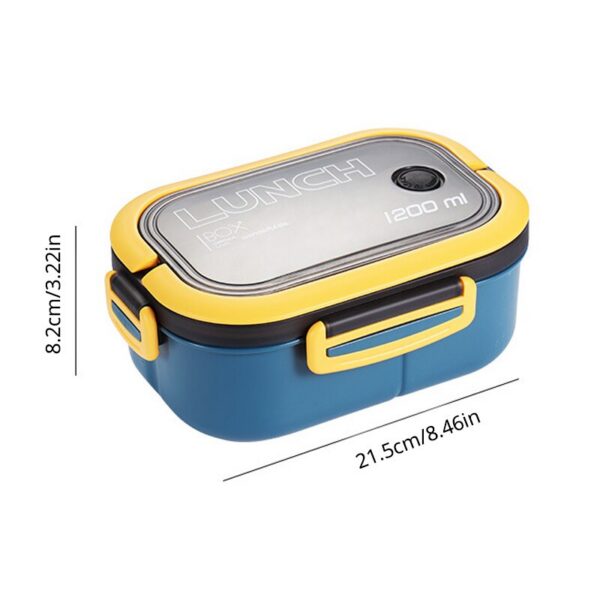a4cbf68577cb4084 Single Double-layer Portable Compartment Fruit Food Microwave Lunch With Fork And Spoon Picnic Fresh Box