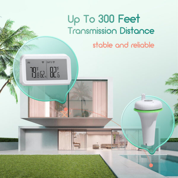 INKBIRD 2nd-Gen Wireless ating Pool With IBS-M2 Wi-Fi Gateway Combo Waterproof Digital Thermometer For SPA Pond