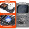 a4e12f4c24284ae3 2025 Upgraded 2-Burner Folding Propane Camp Stove - 16K BTU Portable Camping Stove w/Piezo Ignition, Griddle & Carry Bag for Tailgating, Barbecue (Blue)