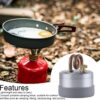 Hrippy Tragbarer Mini-Camp-alkoholkocher – Robustes Gehäuse, Leistungsstarker, Sicherer Spiritusbrenner, Starkes Feuer Für Outdoor-Camping-Kochen
