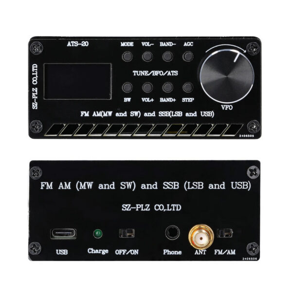 ATS-20 SI4735 Full Waveband Receiver FM AM (MW SW) SSB (LSB & USB) Covering Commercial Amateur Radio Bands