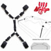 Bdsm Bondage Set 18 Adult Sexy Erotic Accessories Adjustable Bandage Handcuffs And Footcuffs Bed Sex For Woman Couples Toys