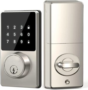 a5017efdf1ee354e Smart Lock with password, Keyless Entry Door Lock with Touchscreen Keypads, Easy to Install, App Unlock, 50 User Codes