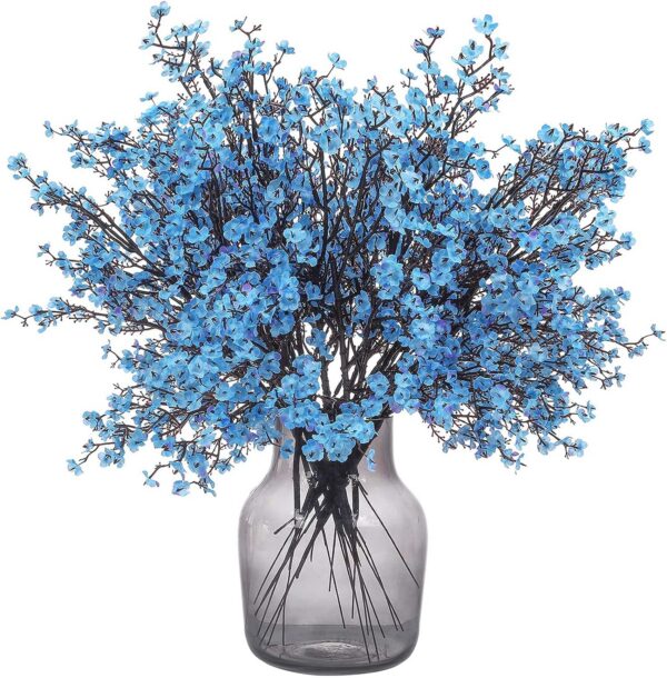 a50306c13831f262 Momkids 6 Pcs Babys Breath Bulk Artificial Faux Silk Flower Gypsophila Bouquet Winter Real Touch Fake Floral for Office Kitchen Wedding Restaurant Centerpieces Christmas Party Decor (White)