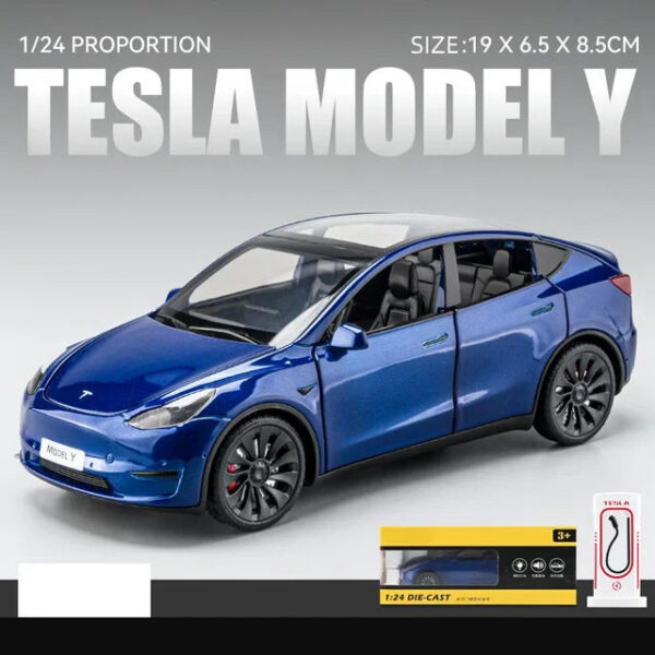 a51d0008b1c8663f 1:24 Tesla Y 3 S Metal Alloy Diecast Model Sound And Light Children's Toy Collectibles Birthday Gifts