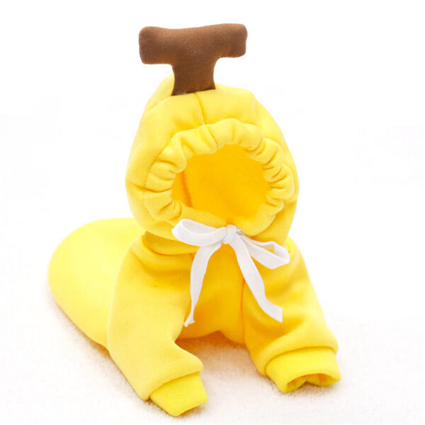 Cute Fruit Dog Clothes Hoodies Warm Fleece Pet Clothing Cat Costume Coat for Puppy Small Medium Dogs Cats
