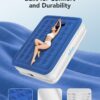 iDOO Air Mattress Queen with Built in Pump, Blow up Mattress, Inflatable Mattress Queen Size for Guests, Home, Camping, 3 Mins Inflation/Deflation, Upgraded Colchones Inflables, Comfort Air Bed