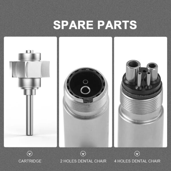 2/4 Holes Azdent Dental LED High Speed Handpiece E-generator Integrated Standard Head Push Button 3 Water Spray JD008A-SP