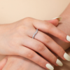 a53c99031ccd9891 M-JA Half Eternity Moissanite Ring Curved Wedding Band Sterling Sier 0.39ct Lab Diamond Rings for Women D Color Jewelry
