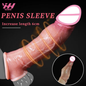 Silicone Condoms For Men Dick Delay Ejaculation Sex Toys Enhancer Extender Reusable Condom Sexhine Male Maturbator