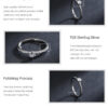 Modian Solid 925 Sterling Silver Simple Round Clear CZ Finger Rings For Women & Girls Cassic Wedding Statement Fine Jewelry Gift