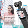 a586c5cabc1885e2 Portable 4K Ultra HD Action Mini Camera 180Rotatable Vlog WiFi Lens Sports Camera Infrared Night Vision Sports DV Bicycle Driver