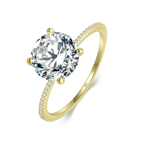 a59cef51fe325b6b 2023 Classic Luxury Real Solid 925 Sterling Silver Ring 3Ct 10 Hearts Arrows Zircon Wedding Jewelry Rings Engagement For Women