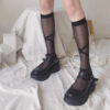 a5a2d9fe308a3701 Socks & Hosiery Women's Stockings Sexy Knee High Nylon Lady Girls Thigh Tights Pantyhose Lace Fishnet Spring Autumn Winter