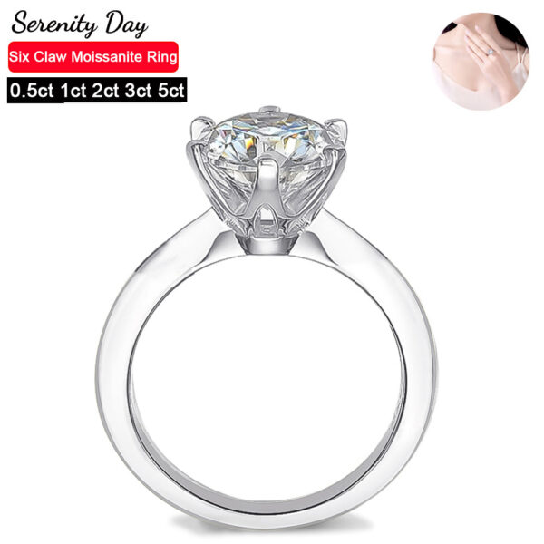 Serenity GRA Certified 1-5CT Moissanite Rings Lab Diamond Solitaire Ring for Women Engagement Promise Wedding Bands Fine Jewelry